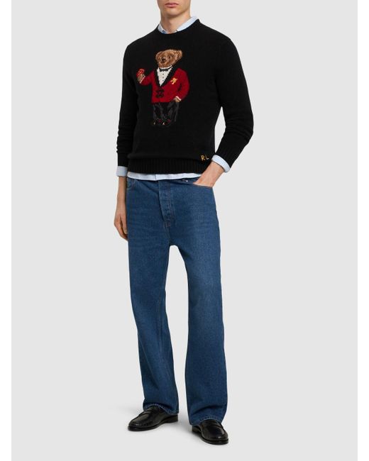 Suéter de lana Polo Ralph Lauren de hombre de color Black