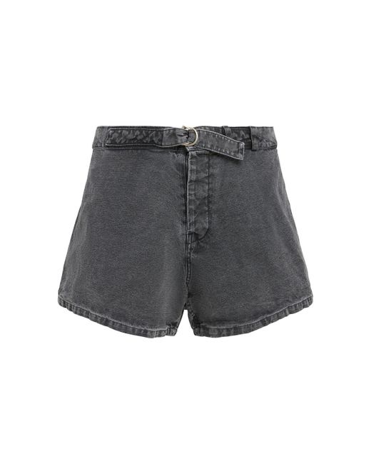 Our Legacy Gray Uomo Oyster Cotton & Linen Trunk Shorts for men