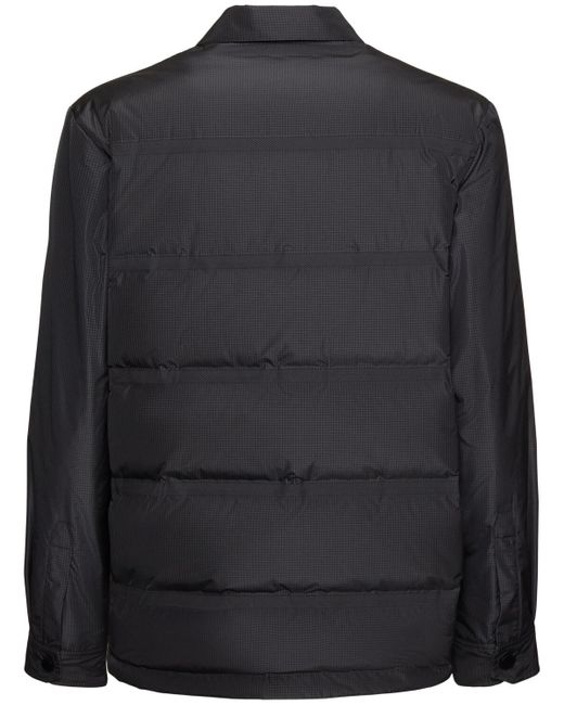 Brioni Black Down Shirt Jacket for men