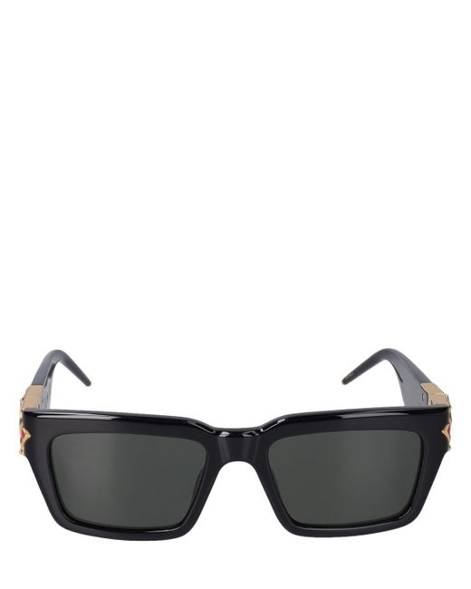 Casablancabrand Black Monogram Plaque Squared Sunglasses
