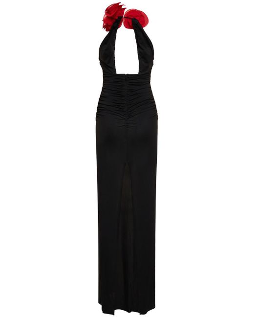 Magda Butrym Black Lvr Exclusive Stretch Viscose Long Dress