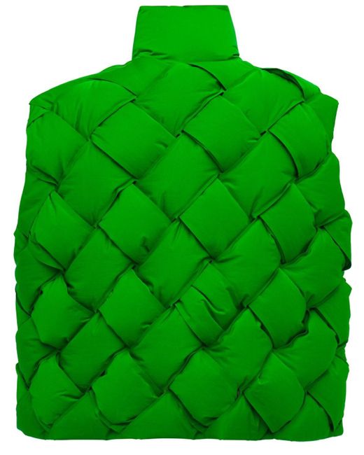 Bottega Veneta Tech Nylon Down Vest in Green for Men | Lyst