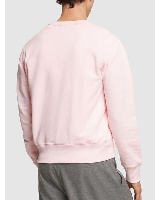 Acne Pink Fairah Cotton Sweatshirt for men