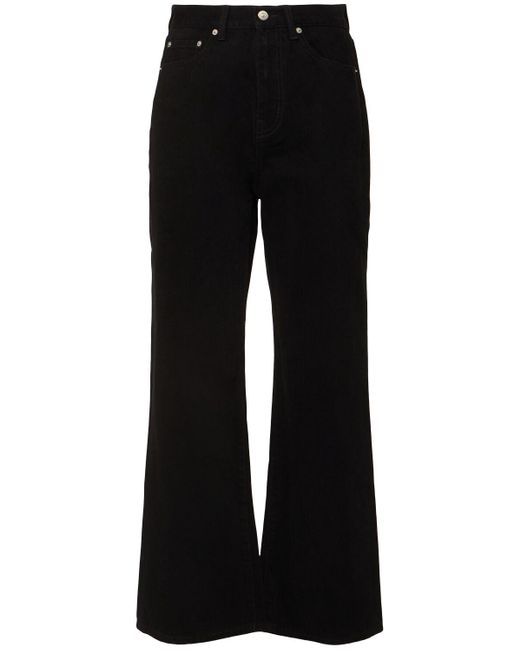 DUNST Black Brushed Cotton Straight Jeans