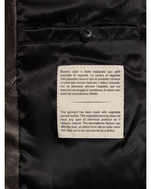 メンズ Giorgio Brato ナチュラルレザーバイカージャケット Black