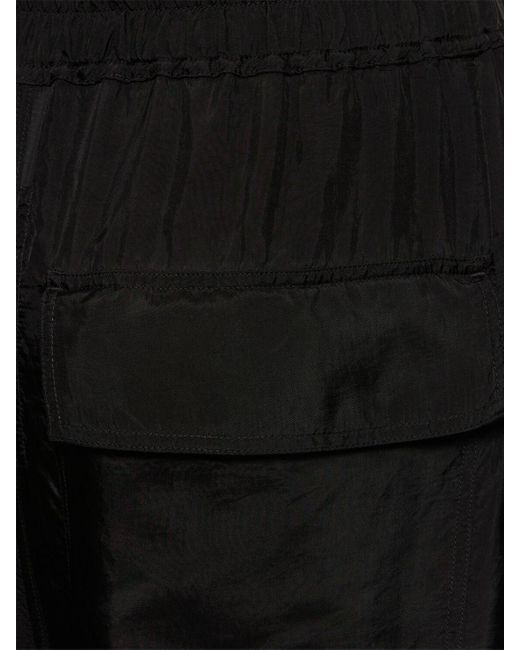 Pantaloni larghi lido japonette in cupro di Rick Owens in Black