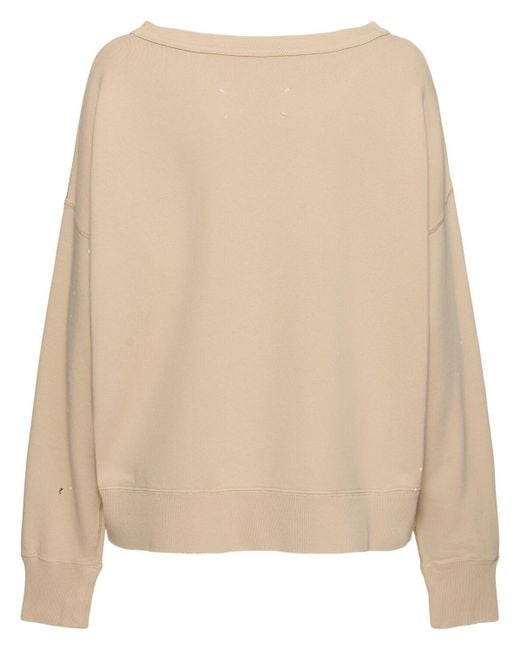 Maison Margiela コットンスウェットシャツ Natural