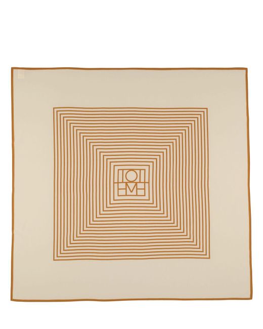 Pañuelo de seda con monograma Totême  de color Natural