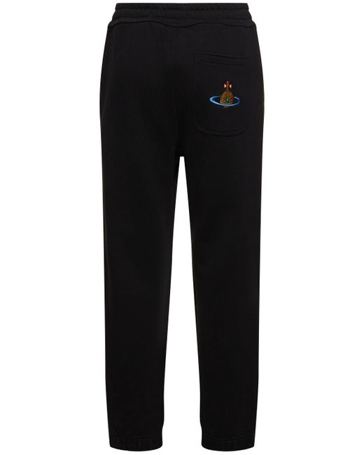 Pantaloni in jersey con ricamo logo di Vivienne Westwood in Black