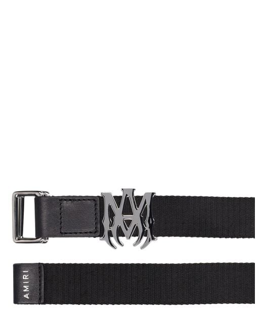 Amiri 30mm Ma Logo Skater Belt in Black for Men | Lyst