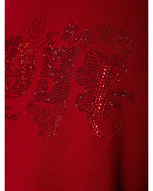 Maglia nias in lana e cashmere / ricami di Max Mara in Red