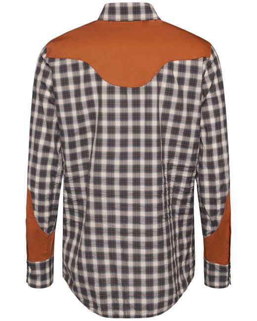 DSquared² Black Western Checked Cotton Shirt for men