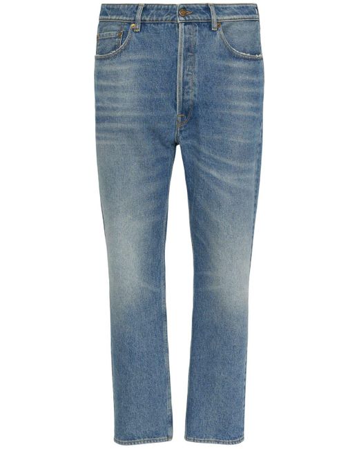 Golden Goose Deluxe Brand Blue Golden Happy Cotton Stonewashed Jeans for men