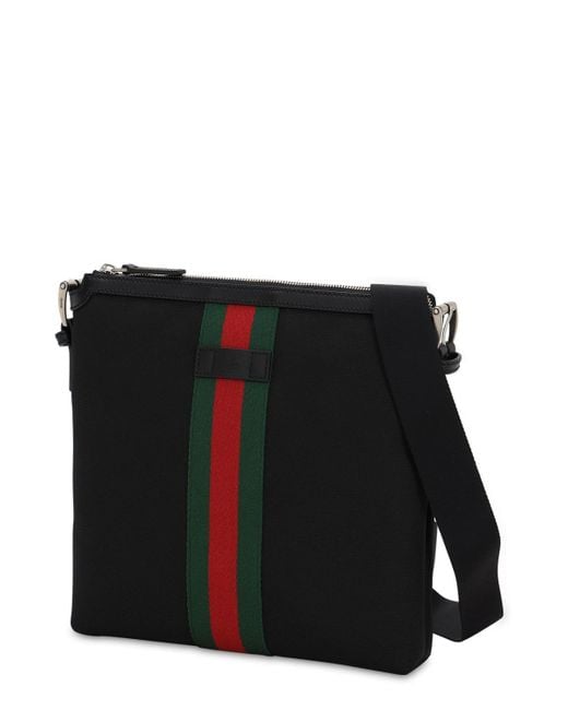 Gucci Techno Canvas Crossbody Bag in Black for Men - Lyst
