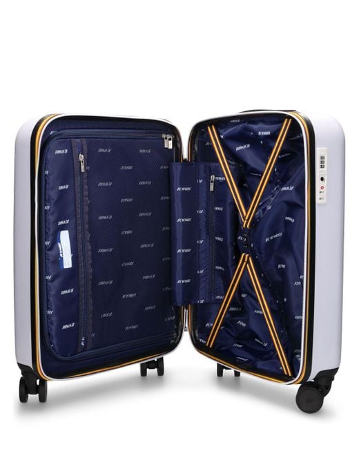 K-Way White Small Cabin Trolley for men