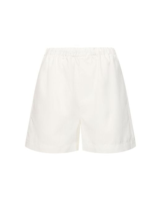 Shorts de viscosa Loulou Studio de color White