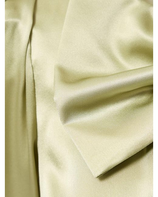 Alessandra Rich Green Verziertes Midikleid Aus Seide