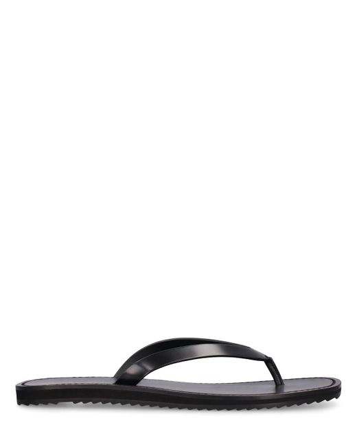 The Row Black 'city' Thong Sandals