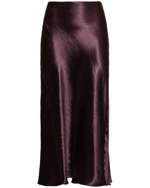 Tory Burch サテンミディスカート Purple