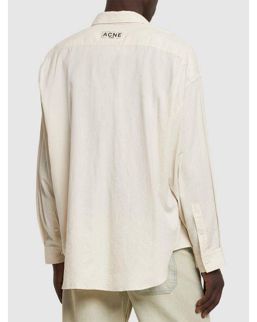 Acne Natural Setar Basket Weave Organic Cotton Shirt for men
