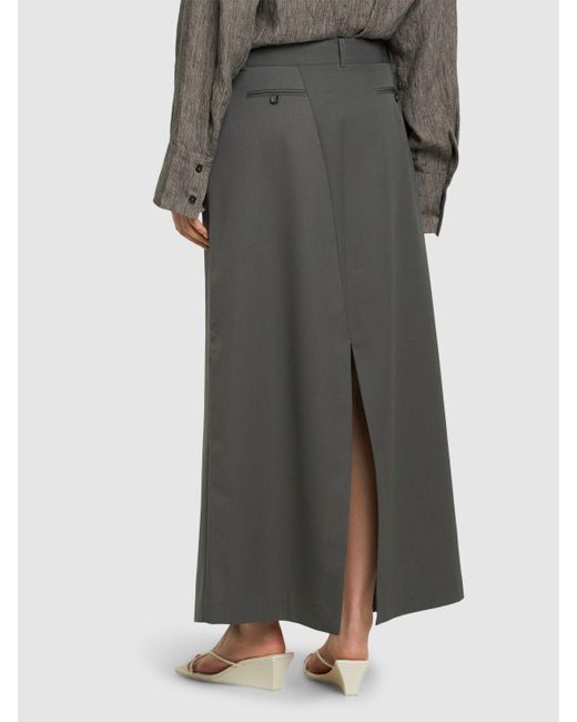 Falda maxi con cintura alta St. Agni de color Gray