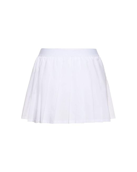Alo Yoga White Varsity Tennis Tech Skirt