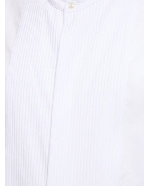 Giorgio Armani Baumwollhemd Mit Plastron in White für Herren