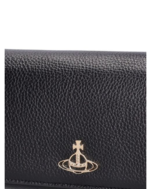 Vivienne Westwood Gray Faux Leather Wallet On Chain