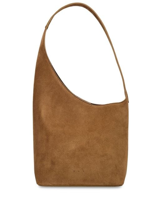Aesther Ekme Brown Demi Lune Suede Tote Bag