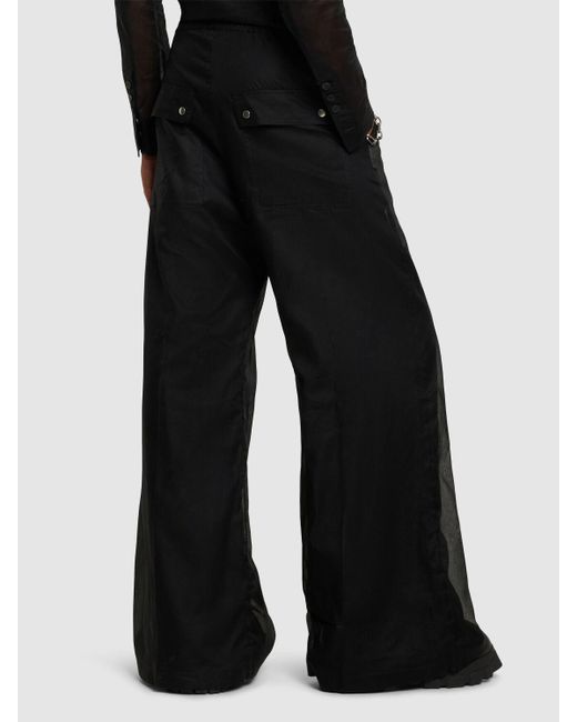 Rick Owens Black Wide Bela Cotton Pants for men