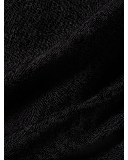 Robe courte en viscose et lin jordan Posse en coloris Black