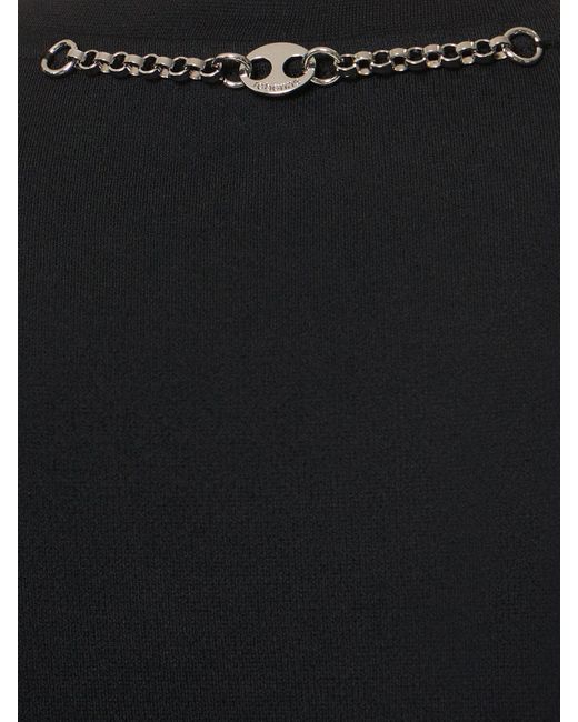 T-shirt in crepe di jersey con decorazioni di Rabanne in Black