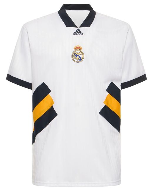 adidas Originals Real Madrid Icon Jersey T-shirt in White for Men | Lyst