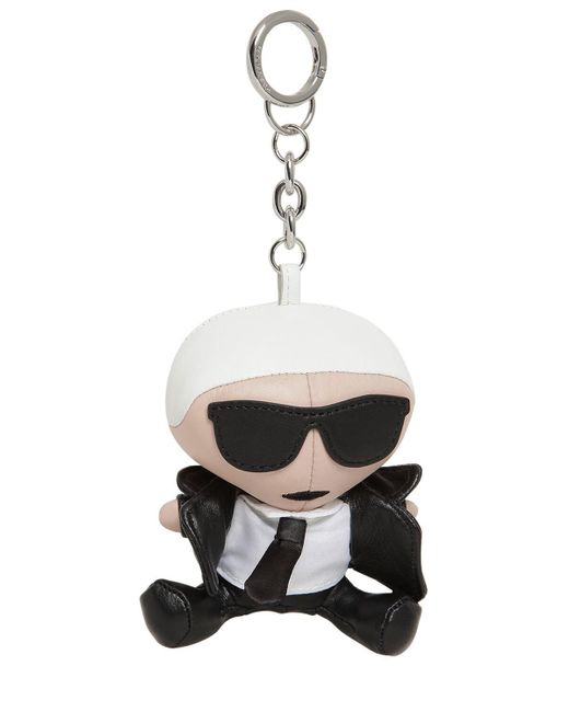Karl Lagerfeld White K/Ikonik Karl Doll Keychain Black