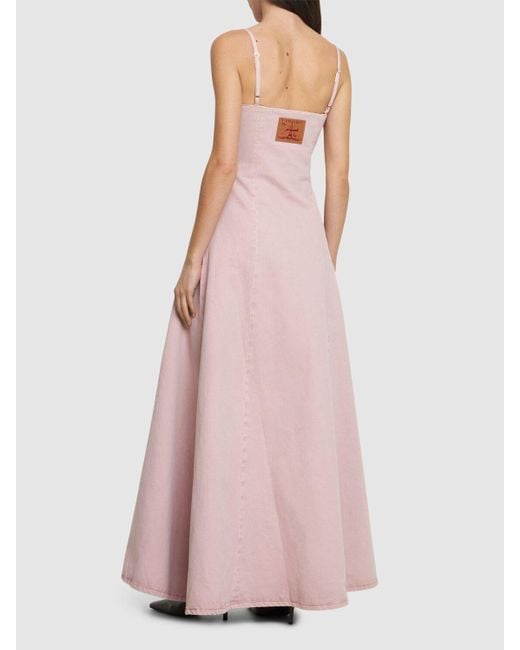 Y. Project Pink Denim Maxi Dress W/ Pants