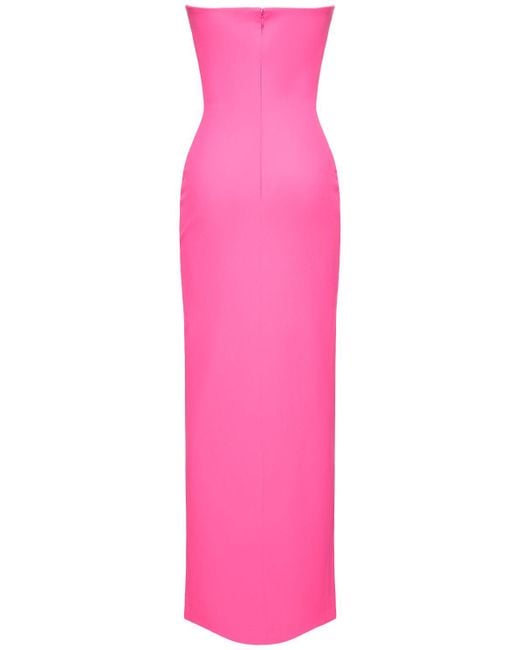 Solace London Pink Kleid Aus Kreppstrick "bysha"