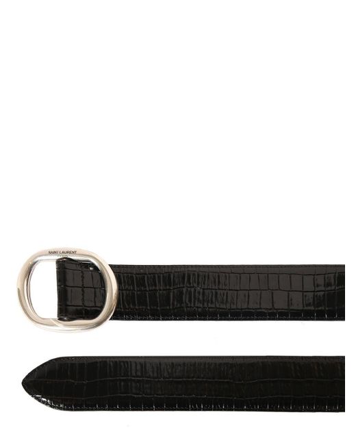 3cm monogram smooth leather belt - Saint Laurent - Women