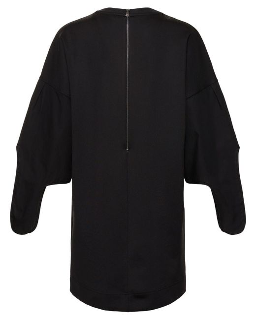 Robe courte en popeline de coton avec laçage Max Mara en coloris Black