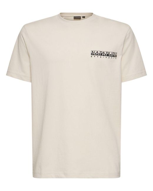 Napapijri T-shirt Aus Baumwolle "s-tahi" in White für Herren