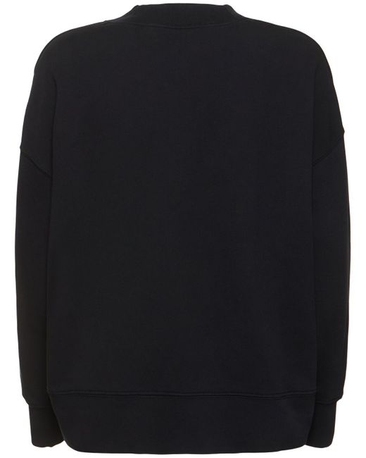 Palm Angels Black Sweatshirt Aus Baumwolle Mit Monogramm
