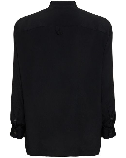 Lardini Black Viscose & Silk Classic Shirt for men