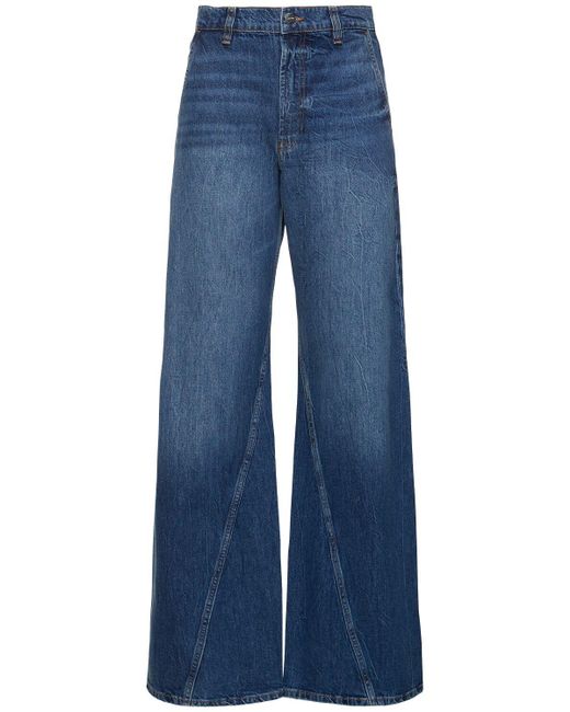 Anine Bing Blue Briley Low Rise Wide Jeans