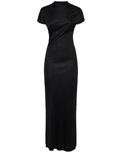 Robe longue en viscose yenza Khaite en coloris Black