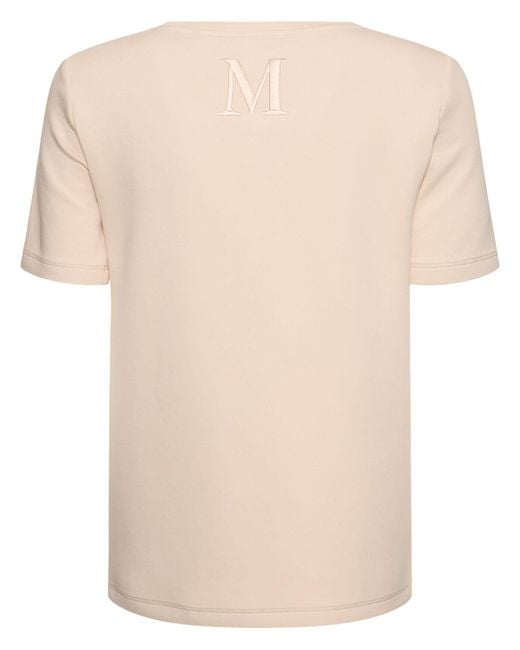 Max Mara Natural T-shirt Aus Scubajersey "fianco"