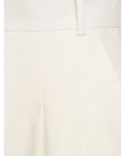Pantalones anchos de lino Nina Ricci de color White