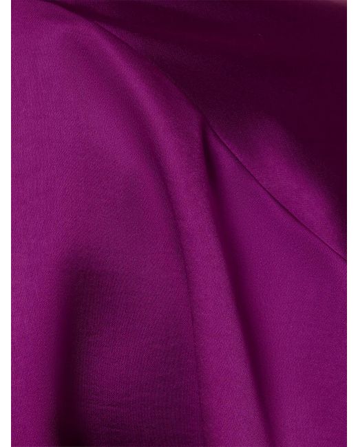 ANDAMANE Purple Langarm-minikleid Aus Satin "sylvia"