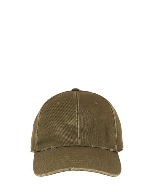 Saint Laurent Green Washed Denim Hat
