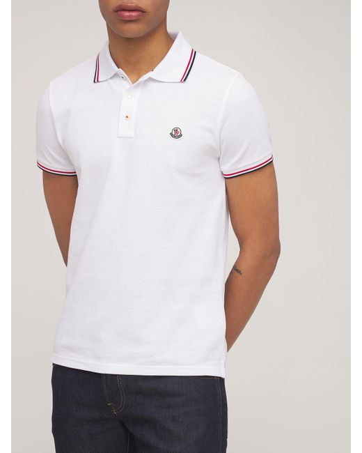 Moncler Cotton Piqué Polo Shirt in 