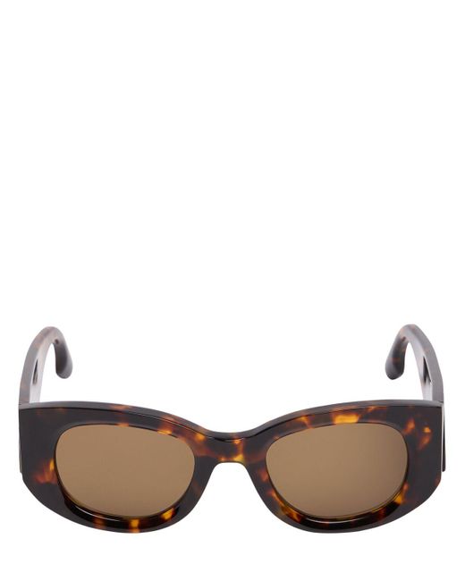 Victoria Beckham Brown Vb Monogram Acetate Sunglasses