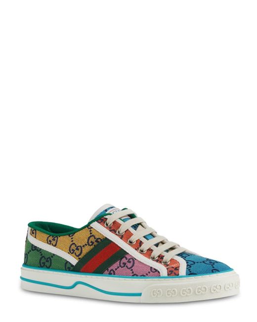 Zapatillas Tennis 1977 GG Multicolour Gucci de Lona de color Amarillo | Lyst